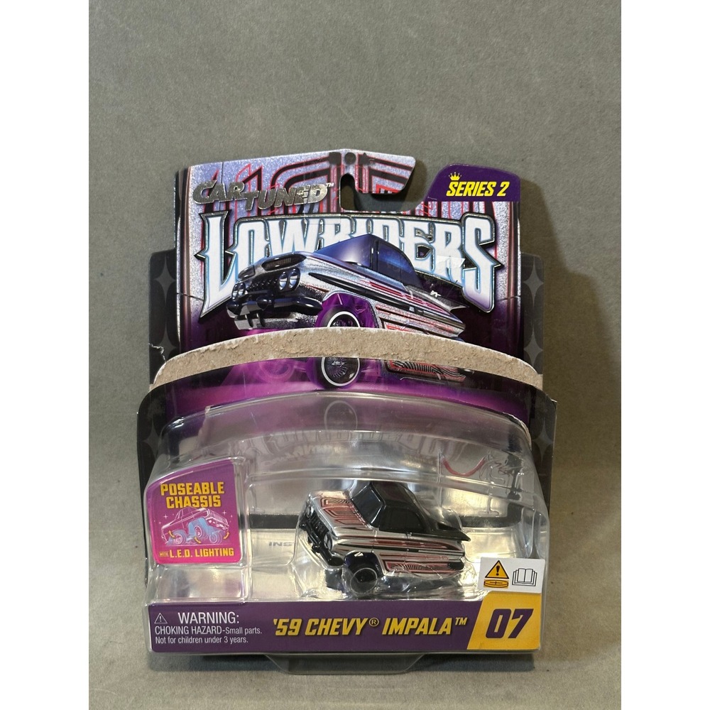 Cartuned Lowriders Series 2 59 Chevy Impala‎ 07 MGA Diecast LED Light Poseable